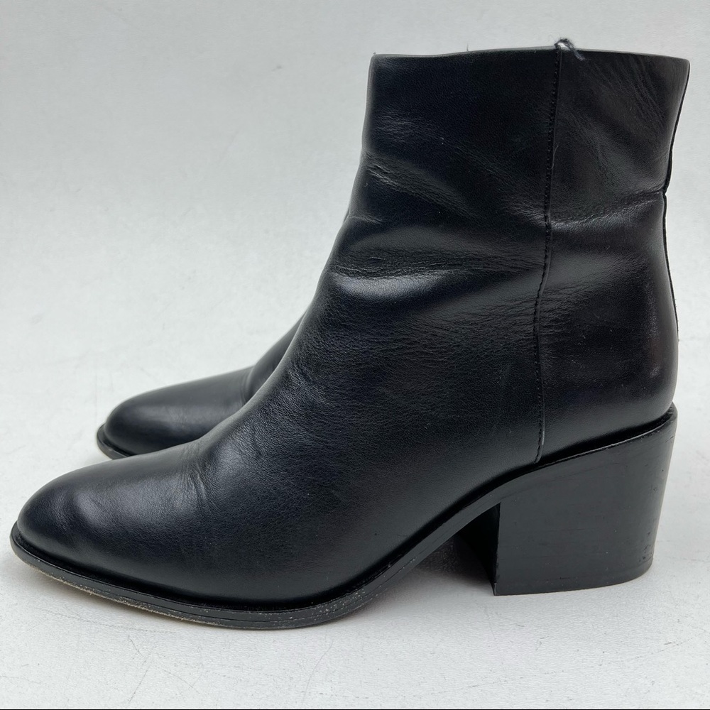 Opening Ceremony Zip Boots black leather